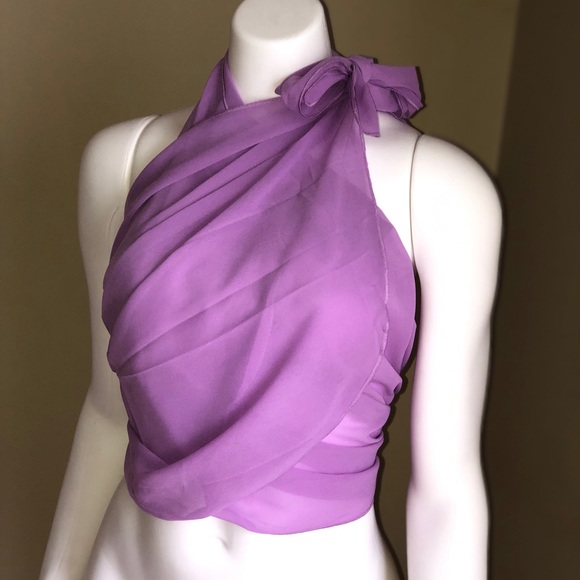 Scarf Wrap Sarong Purple Lavender Bathing Suit Bikini Cover Up Summer Essential - Picture 2 of 5